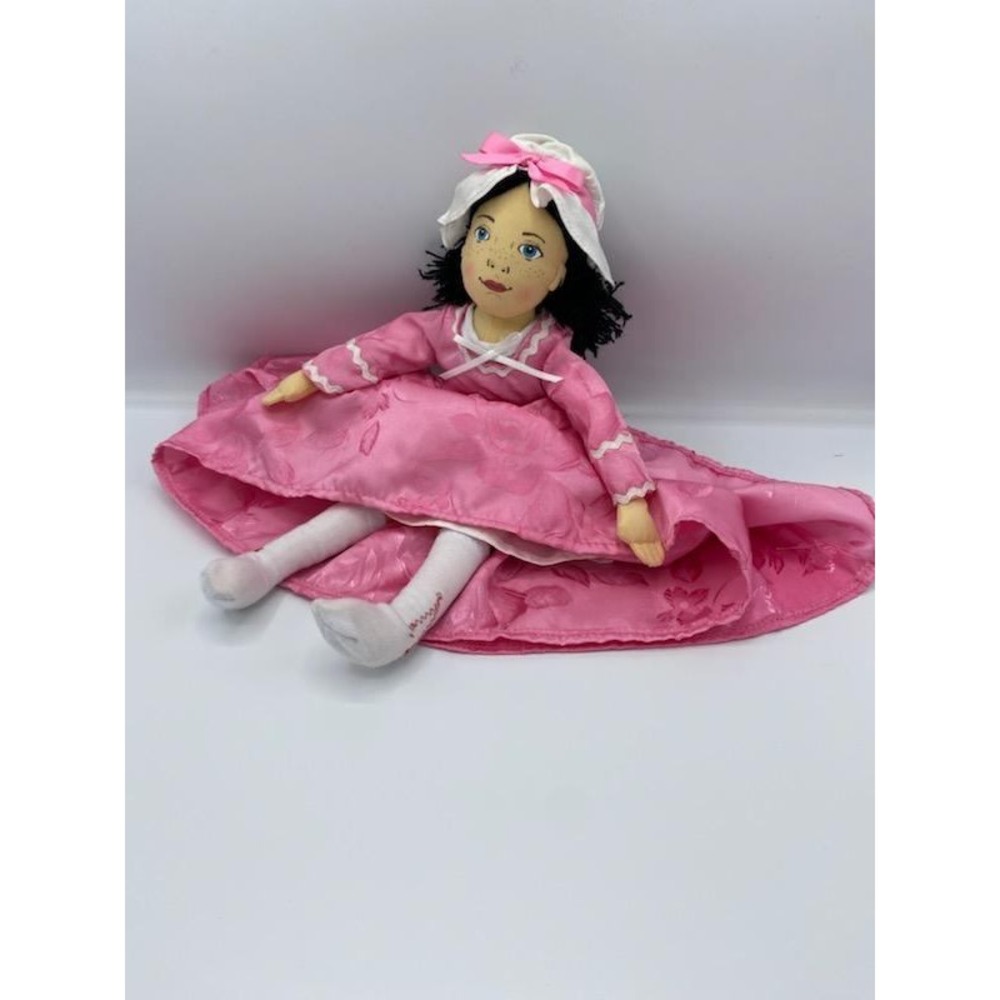 Merrymakers Colonial Williamsburg Virginia Doll Pink Floral Gown Rag Doll 12in